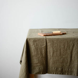 Chemin de table élégant de luxe en lin naturel fait à la main-écologique et lavable personnalisable pour les mariages et les repas de tous les jours - Product Image 3