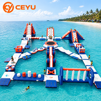Parc aquatique gonflable Ceyu avec parcours d'obstacles, équipement de parc aquatique, jeux combinés, manèges de parc d'attractions, pour la mer, le lac, les stations balnéaires, adultes