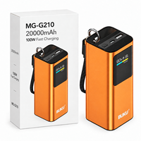 Batterie externe 100W ORANGE 20000mAh, chargeur portable, double sortie Type-C, charge rapide PD, avec écran TFT MG-G210