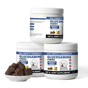 Köpekler yüksek seviyelerde glukozamin yeşil Omega 3 zerdeçal sağlık kalça ve eklem takviyesi köpekler için OEM kalça eklem bakımı çiğnemek - Product Image 3