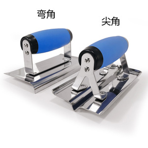 Stainless Steel Plaster Trowel Curved And Pointed Edge Ergonomic Handle Construction Tool - Product Image 1