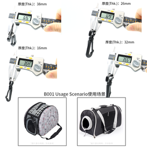 Kunststoff-Hakenschnallen Bungee-Schock-Schnapphaken Clip Federschnapphaken für Haustier-Reisetasche Gürtel - Product Image 5