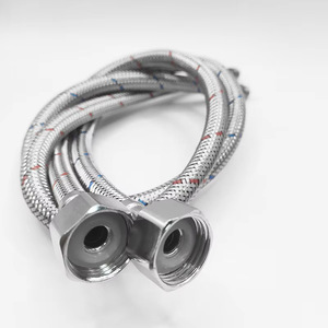 Stainless Steel Braided <b>Flexible</b> <b>Hose</b> G12 Screw In For Hot Cold Water Faucet Inlet <b>Pipe</b> Metal Basin Plumbing <b>Hose</b> - Product Image 1