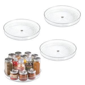 Rotating Turntable Organizer Fridge organizer bins set Clear fridge bins