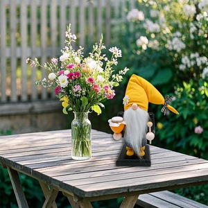 Forester mignon printemps abeille Gnome poupée à la main <span class=keywords><strong>tournesol</strong></span> sans visage Figurine gobelin jouet fête décoration abeille miel Tomte Gnome - Product Image 3