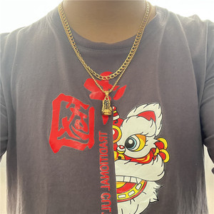 Collier pendentif gant de boxe en acier inoxydable unisexe, style rétro punk, bijoux tendance - Product Image 4