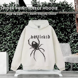 Sudadera con Capucha Gruesa de Forro Polar, Estampado de Araña, para Hombre, Otoño, Ecológica, de Poliéster/Algodón, Talla Grande, Ropa Casual, Venta al Por Mayor, Personalizable - Product Image 2