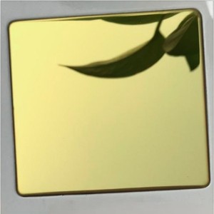 Feuille d'acier inoxydable miroir doré avec revêtement PVD, série 300, grade, type de plaque de traitement par poinçonnage, épaisseur 0,3-3,0 mm, norme JIS - Product Image 1