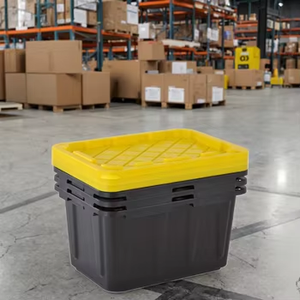 150L American Style Glossy Thicke ned Plastic <span class=keywords><strong>Storage</strong></span> Umzugs karton behälter mit abschließbarem Deckel für Supermarkt und Einzelhandel geschäft - Product Image 1