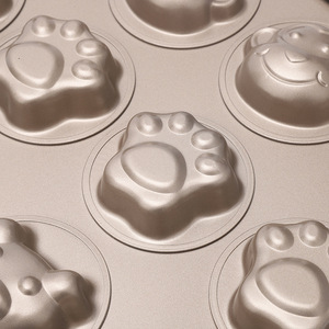 Carbon Steel Gold Cartoon Baking Pan 6 12 Inch Non Stick For Bread Cake Home Use - Product Image 2