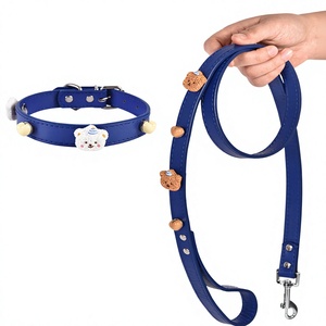 <span class=keywords><strong>Collier</strong></span> en cuir créatif <span class=keywords><strong>pour</strong></span> <span class=keywords><strong>chien</strong></span> avec laisse <span class=keywords><strong>anti</strong></span>-collision et bijoux en forme d'ours de dessin animé mignon à faire soi-même - Product Image 4