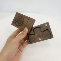 Custom Unique Wooden Guitar Pick Box for Laser Engraving Printing Solid Wood Ukulele Stringed Instruments Parts & Accessories