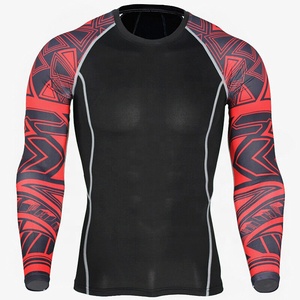<b>Men's</b> Compression Thermal Skin <b>Base</b> <b>Layer</b> Long Sleeve T-Shirt with Geometric Pattern Spandex/Cotton Gym Sports - Product Image 1