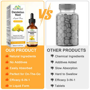 SOLOTREE 60ml Natural Orgânico Selvagem Dente de leão Raiz Líquido Gotas Suplemento Dietético para Suporte Fígado Saúde da Pele e Suporte Imunológico - Product Image 5