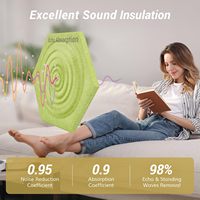 Panneaux acoustiques hexagonaux haute densité insonorisants et absorbants le son, design moderne à coller, pour studio, bureau, maison, appartement