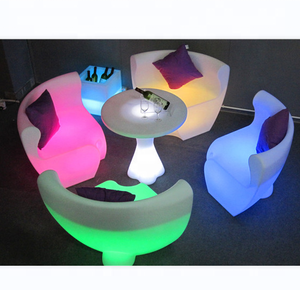 वाटरप्रूफ प्लास्टिक लाइटिंग फर्नीचर चमकदार एलईडी सोफे और टेबल फर्नीचर सोफे पर बगीचे के आउटडोर के लिए सेट - Product Image 6