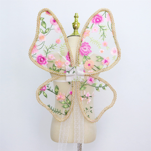 Alas de Mariposa Bordadas a Mano para Niños, Decoración de Encaje para Fiestas de Navidad y Halloween, Alas de Mariposa para Bebés - Product Image 3