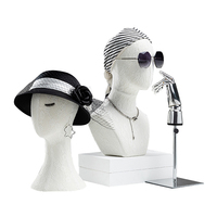 Magasin de vêtements hommes et femmes mousse vente en gros perruque tête modèle dentelle wrap tête de mannequin