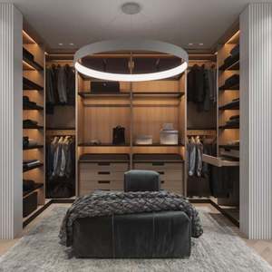 Armoire ouverte d'angle YALIG, meuble de chambre à coucher avec porte placard de haute qualité - Product Image 6