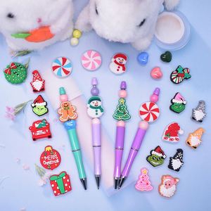 Christmas Beaded Pen Charms - DIY Fun Cartoon Pen Accessories for Promotional Gifts - Product Image 2