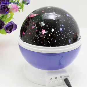 Crismas DIY Science Star Sky Night Lights Projector Rotating LED Lamp