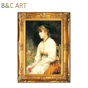 Permadani hiasan dinding lukisan minyak tangan lanskap Prancis cetakan gambar antik definisi tinggi - Product Image 4