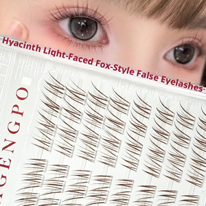 AGENGPO <span class=keywords><strong>Pestañas</strong></span> Postizas Hechas a Mano <span class=keywords><strong>de</strong></span> Lujo, Naturales, Negras y Marrones, Sin Pegamento, Estilo Micro Fox, Naturales, Alargadoras y Ligeras - Product Image 3