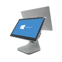 YHD-WTS606 Moniteur de caisse tactile tout-en-un 15,6 pouces avec écran tactile unique, processeur Intel I3 3e génération, 4 Go de RAM, 64 Go de SSD, Windows