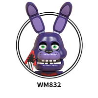 FNAF Freddy Bonnie Chica Foxy Midnight Bear Stage MOC Brique Ensembles Bricolage Blocs de Construction Ensembles Mini Jouets pour Enfants WM6074-WM6173
