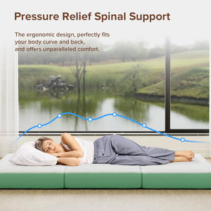 Matelas pliable en mousse à mémoire de forme portable, <span class=keywords><strong>lit</strong></span> de sol portable Queen, matelas pliable de <span class=keywords><strong>6</strong></span> pouces avec housse lavable pour le camping et les voyages - Product Image 5