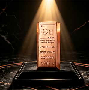 Barra de Cobre Puro 999 de Una Libra, Placa Rectangular Grabada con la Tabla Periódica, Hecho en EE. UU., Artículo Coleccionable para Colección de Metales - Product Image 3