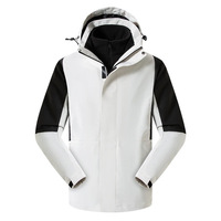 Veste bomber imperméable d'extérieur 3 en 1 doublée de polaire, softshell, épaules tombantes, vêtements de sport d'hiver pour hommes