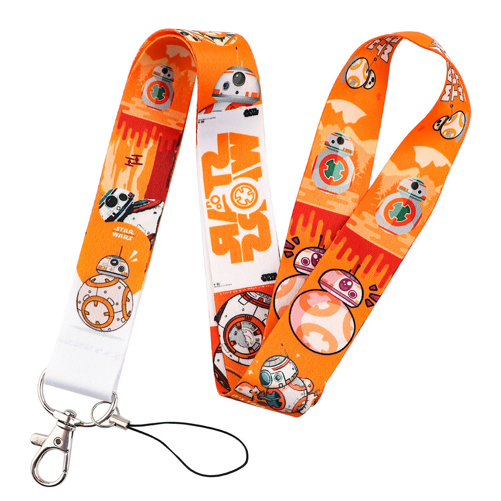 Cool Cartoon Star Mobile Phone ID Card Keychain Accessories Lanyards Wars Darth Vader Lanyard Promotional Gift Satin Lanyards Image 3
