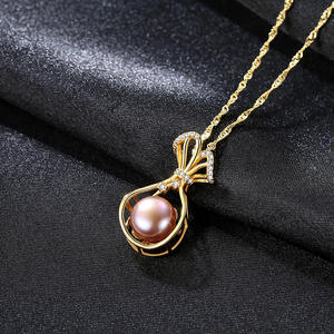 Diseño Original S925 plata esterlina collar de perlas naturales de agua dulce chapado en oro con incrustaciones de circón exquisita joyería del cuerpo de las mujeres - Product Image 4