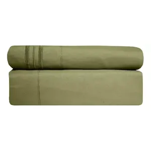 Parure de lit 10 pièces en microfibre, 2000 fils, taille King, design uni, antibactérienne, pour la maison - Product Image 6