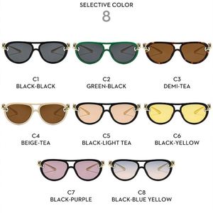 Gafas de Sol de Piloto con Logotipo Personalizado, Moda 2025, de Lujo para Mujer, Montura Grande de Aleación, Protección UV400, Doble Puente, Unisex - Product Image 5