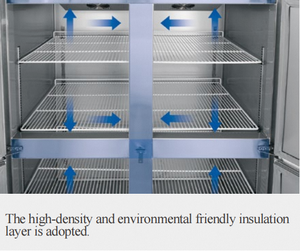 Kubigel kbg6l2w siêu thị y tế tủ lạnh hiển thị tủ lạnh Máy làm lạnh không khí mát đơn nhiệt độ <span class=keywords><strong>400L</strong></span> 2-10 3 kệ 2 - Product Image 3