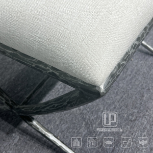Nuevo Diseño de Muebles para Sala de Estar, Sillón con Estructura de Hierro y Cobre Vintage, Tela Suave al Tacto, Reposapiés Bajo, Hierro y Cobre Vintage - Product Image 2