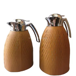 Đôi Tường Cách Nhiệt Cà Phê Chân Không Jug Flask Set Với Da Đối Với Trang Chủ, Khách Sạn