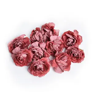 2024 high quality wedding decoration supplier DIY flower wall Artificial Flowers head Blush Roses Realistic Fakes Roses head