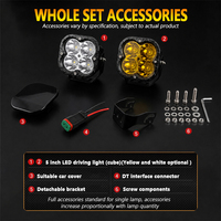 Feux tout-terrain halo ambre de 5 pouces, pods LED haute puissance pour Ford F150 Bronco Tacoma