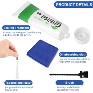 PWEOW 3.53 oz <span class=keywords><strong>auto</strong></span> lubrificante per <span class=keywords><strong>auto</strong></span> <span class=keywords><strong>auto</strong></span> tetto apribile grasso per la riduzione del rumore tetto apribile cerniera sedile scivolo pulizia pista di Base olio - Product Image 4