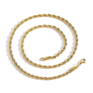 قلادة عصرية رخيصة ذهبية وفضية 3 من الفولاذ المقاوم للصدأ 18 "20" 22 "24" 30" - Product Image 6