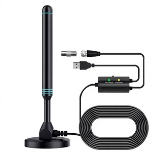 Antenne <span class=keywords><strong>TV</strong></span> numérique intérieure amplifiée à gain élevé 39 dB 4K 1080P avec polarisation verticale et base magnétique pour amplificateur de signal de télévision intelligente - Product Image 1