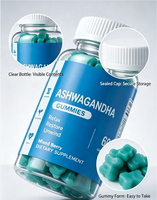 Gummies d'extrait de racine d'Ashwagandha OEM ODM, saveur baies mélangées, 60 gummies, pour apaiser l'humeur et soulager le stress, complément alimentaire personnalisé sous marque privée