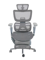 Chaise de bureau ergonomique moderne en maille avec appui-tête réglable, extensible, rafraîchissante, pliable, massante et pivotante pour la maison et l'hôtel