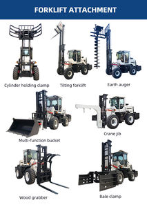 משלוח חינם דיזל מחוץ לכביש מלגזות מחסן טלסקופי חדש הידראולי 3 <span class=keywords><strong>3.5</strong></span> 4 5 טון כל מלגזה שטח עם קבצים מצורפים - Product Image 6
