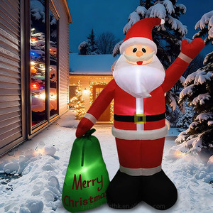 Bolsa de Regalo Inflable de Santa Claus con Luz LED de 6 Pies, Impermeable IP44, Ecológica, Decoración Navideña para Jardín, Patio y Hogar - Product Image 1