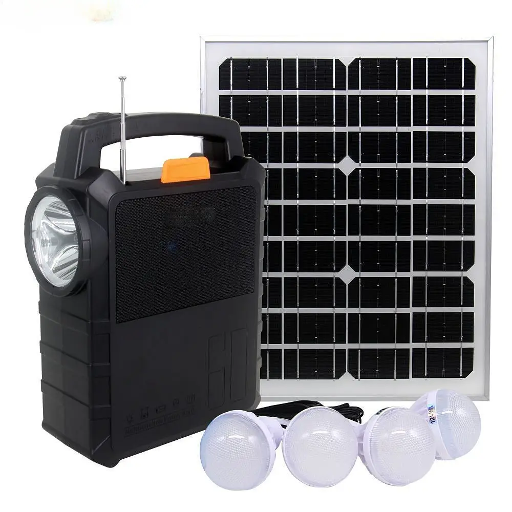 12v Dc Solar Lighting System With Mp3 Player 60w Mini Solar Generator Yobolife Solar Power Bank With Lead Acid Battery Storage
