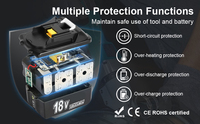 Batterie de remplacement rechargeable 5Ah pour perceuse sans fil 18V, compatible avec BL1850